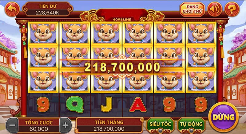 Một số tính năng chính trong trò chơi slot game